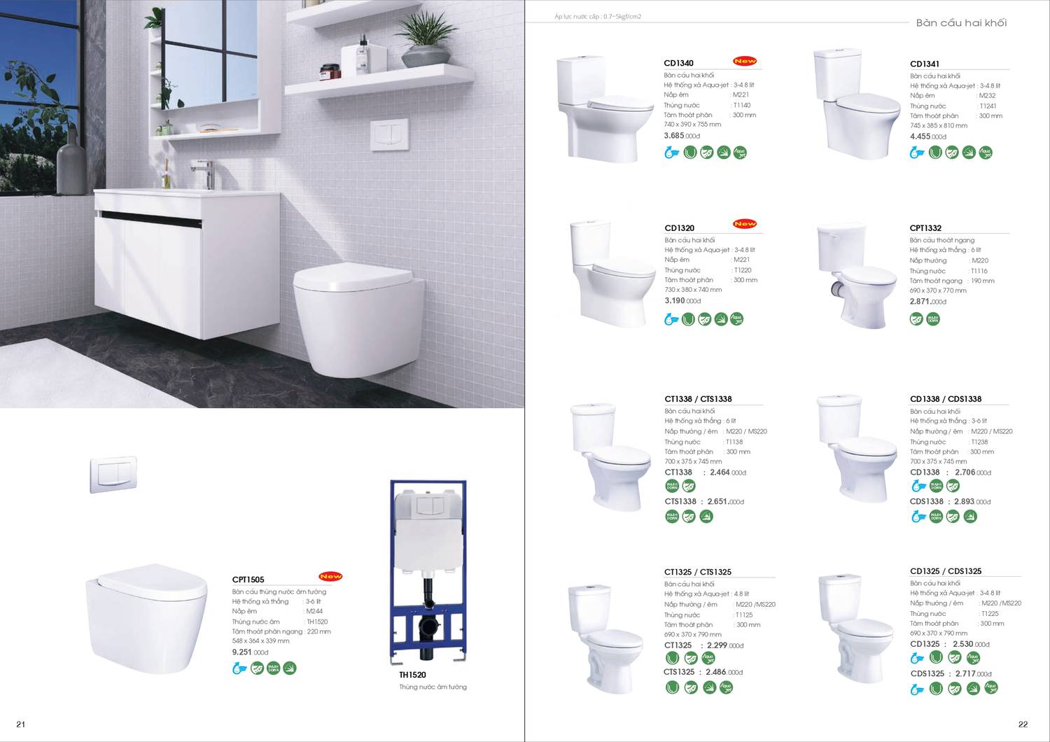 Thiết bị vệ sinh CAESAR Catalogue và Bảng giá mới nhất /Page 12